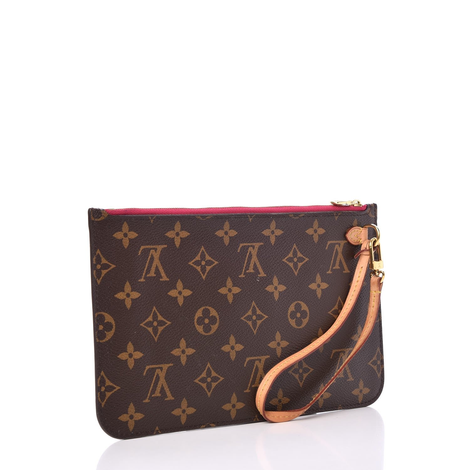Louis Vuitton Monogram Neverfull MM GM Pochette Fuchsia 3 of 18