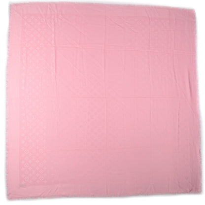 Louis Vuitton Silk Wool Monogram Shawl Pink 6 of 10