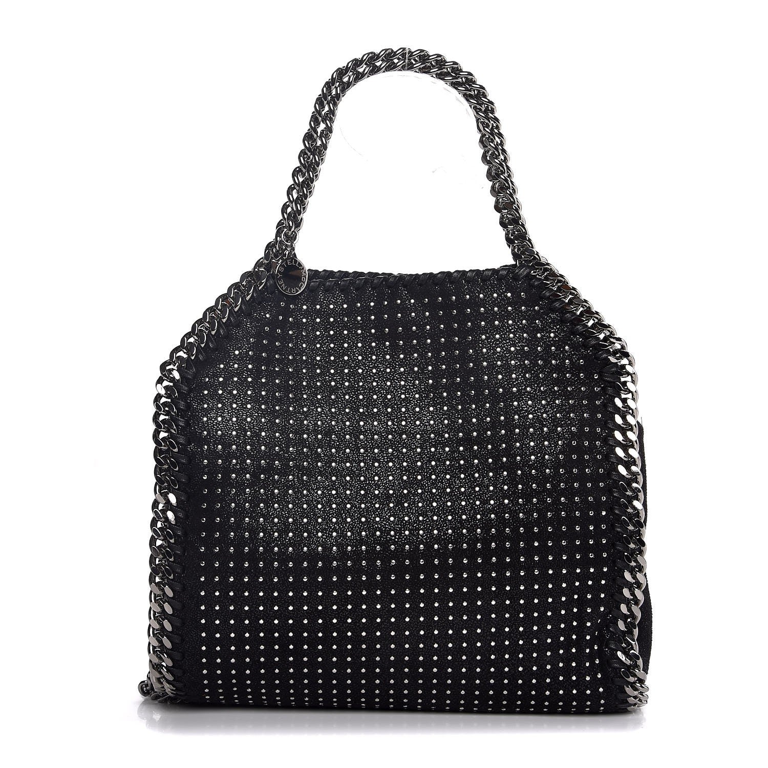 Stella McCartney Shaggy Deer All Over Studs Mini Falabella Tote Black 1 of 10