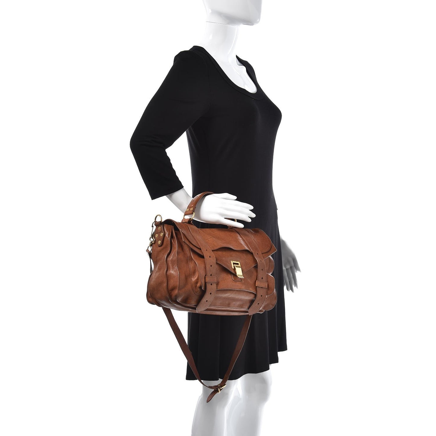 Lambskin Medium PS1 Satchel Saddle