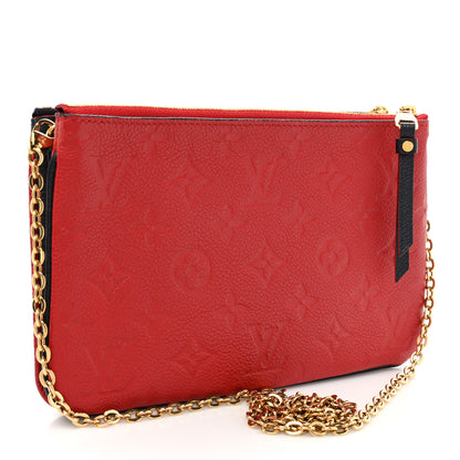 Louis Vuitton Empreinte Double Zip Pochette Marine Rouge 3 of 10