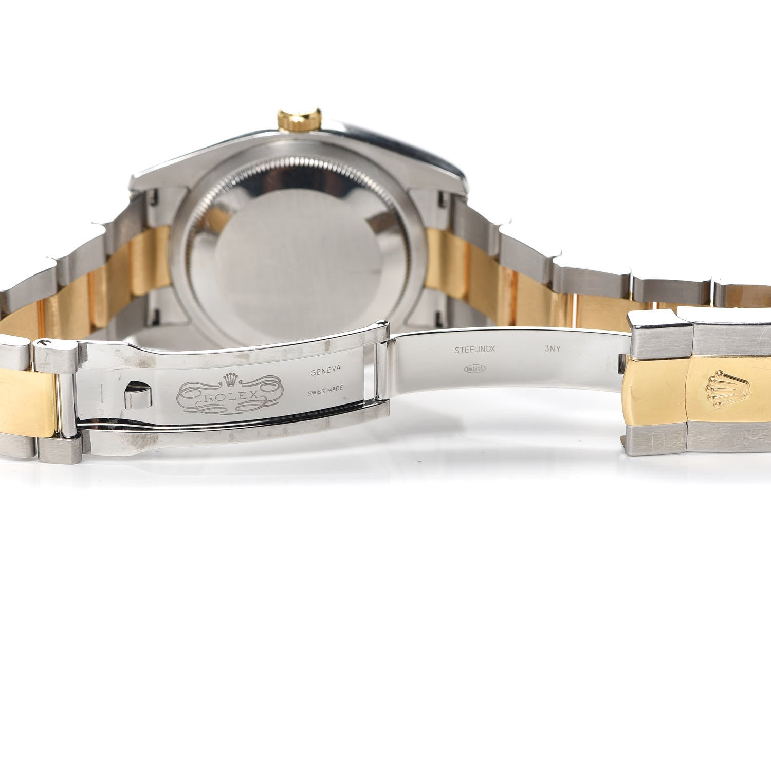 Rolex Stainless Steel 18K Yellow Gold 36mm Oyster Perpetual Datejust Watch White 116203 5 of 6