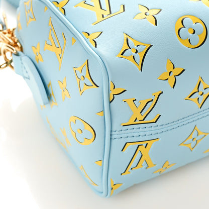 Louis Vuitton Empreinte Monogram Speedy Bandouliere 20 Baby Blue 7 of 8