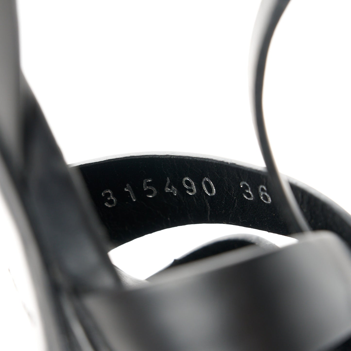 Calfskin Tribute 75 Platform Sandals 36 Black