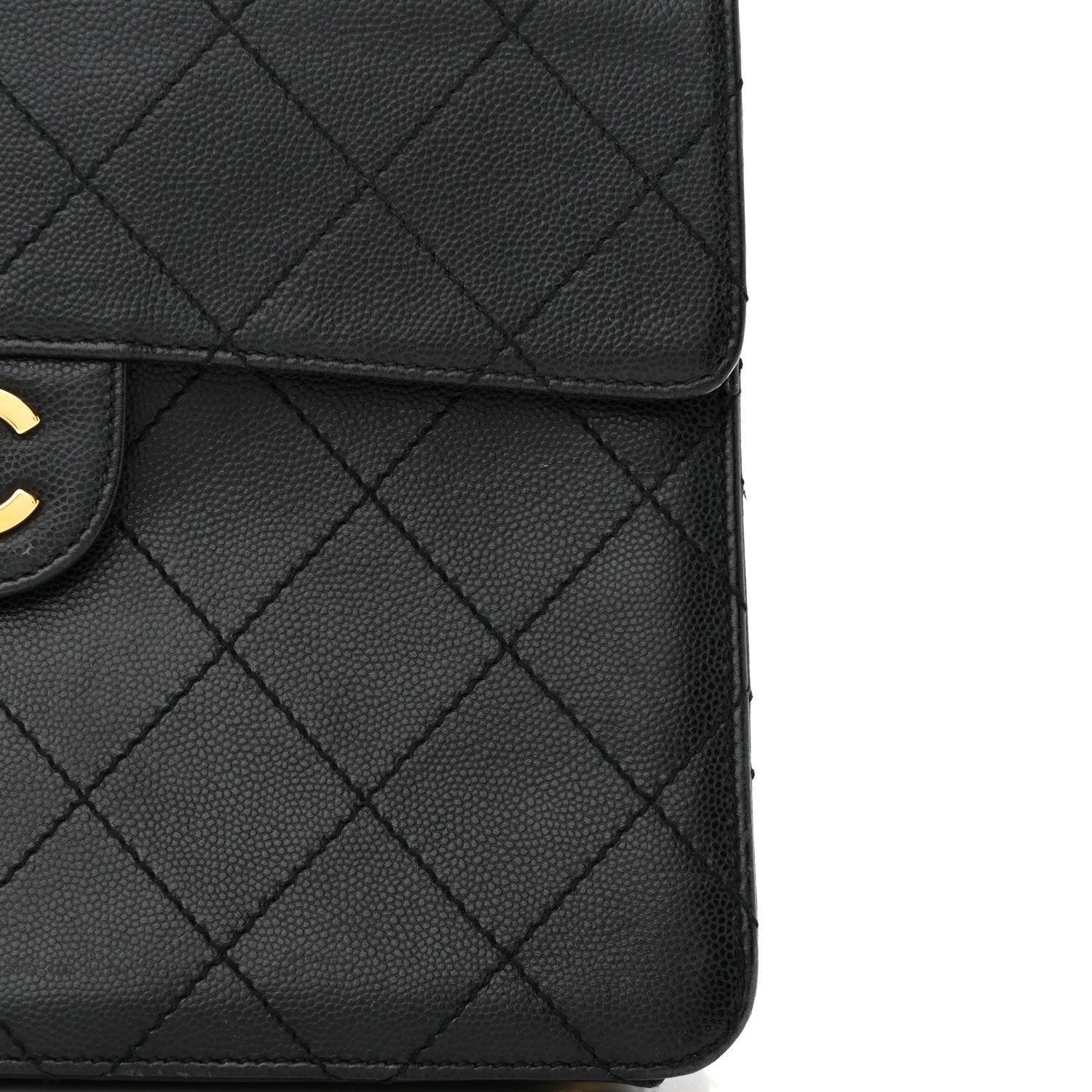 Chanel Caviar Diamond Stitched Flap Shoulder Bag Black 16 of 19