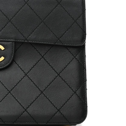 Chanel Caviar Diamond Stitched Flap Shoulder Bag Black 16 of 19