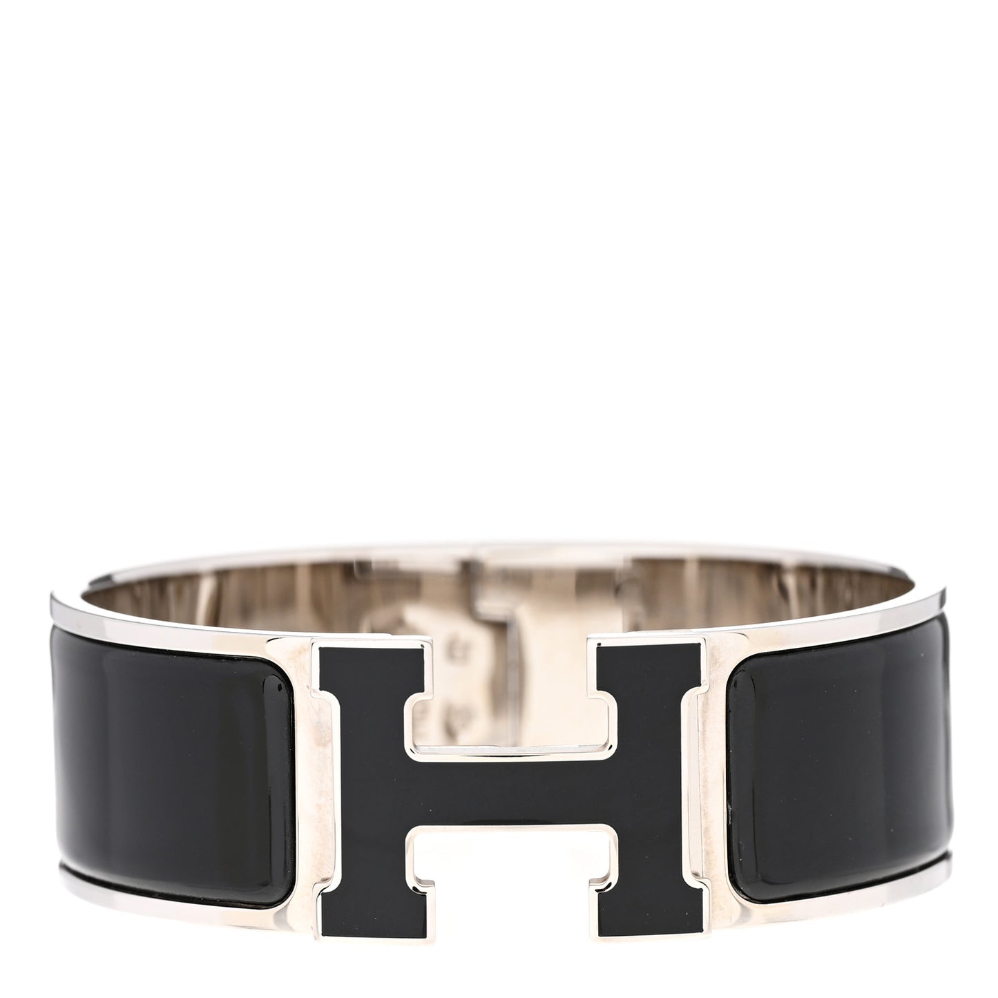 Enamel Wide Clic Clac H Bracelet PM Black