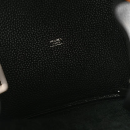Hermes Taurillon Clemence Swift Eclat Picotin Lock 22 MM Black Toffee 5 of 12