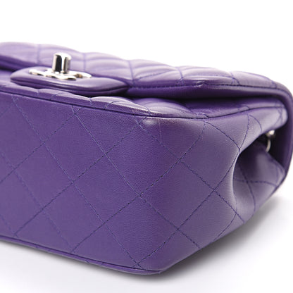 Chanel Lambskin Quilted Mini Square Flap Purple 10 of 15