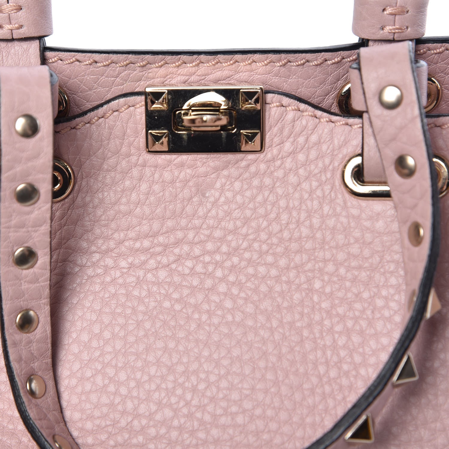 Valentino Garavani Grained Calfskin Micro Rockstud Tote Cipria 9 of 16