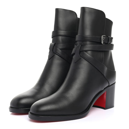 Christian Louboutin Calfskin Karistrap 70 Ankle Boots 39.5 Black 3 of 6