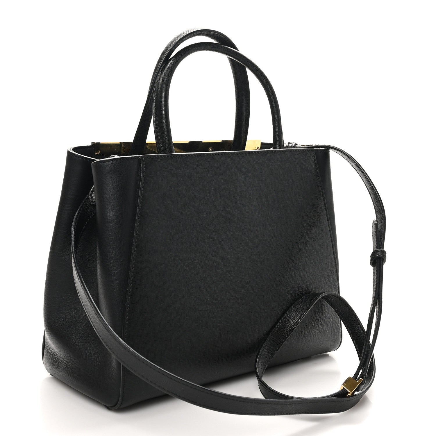 Fendi Vitello Elite Petite 2Jours Tote Black 2 of 10