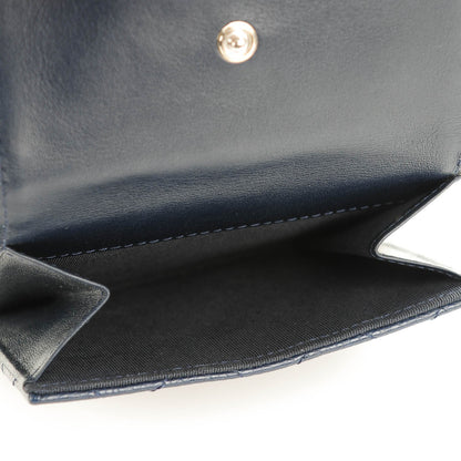Chanel Caviar Quilted Compact French Flap Wallet Marine 9 of 9