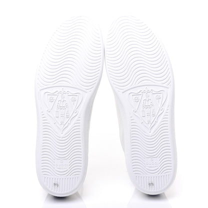 Gucci Calfskin Miro Soft Tennis Embroidered Mens Ace Sneakers 11.5 White Rio Blue 5 of 9
