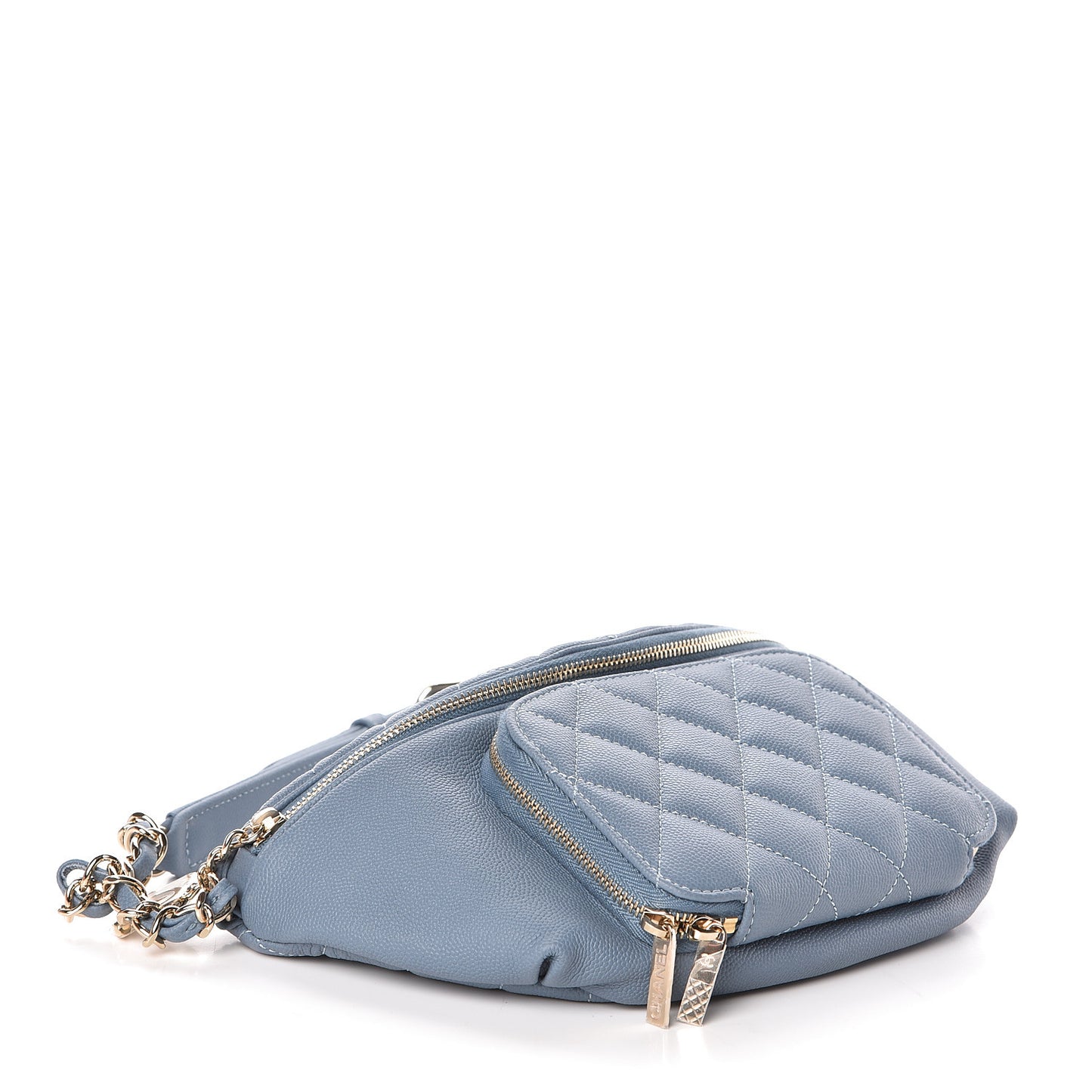 Caviar Quilted Business Affinity Waist Bag Blue