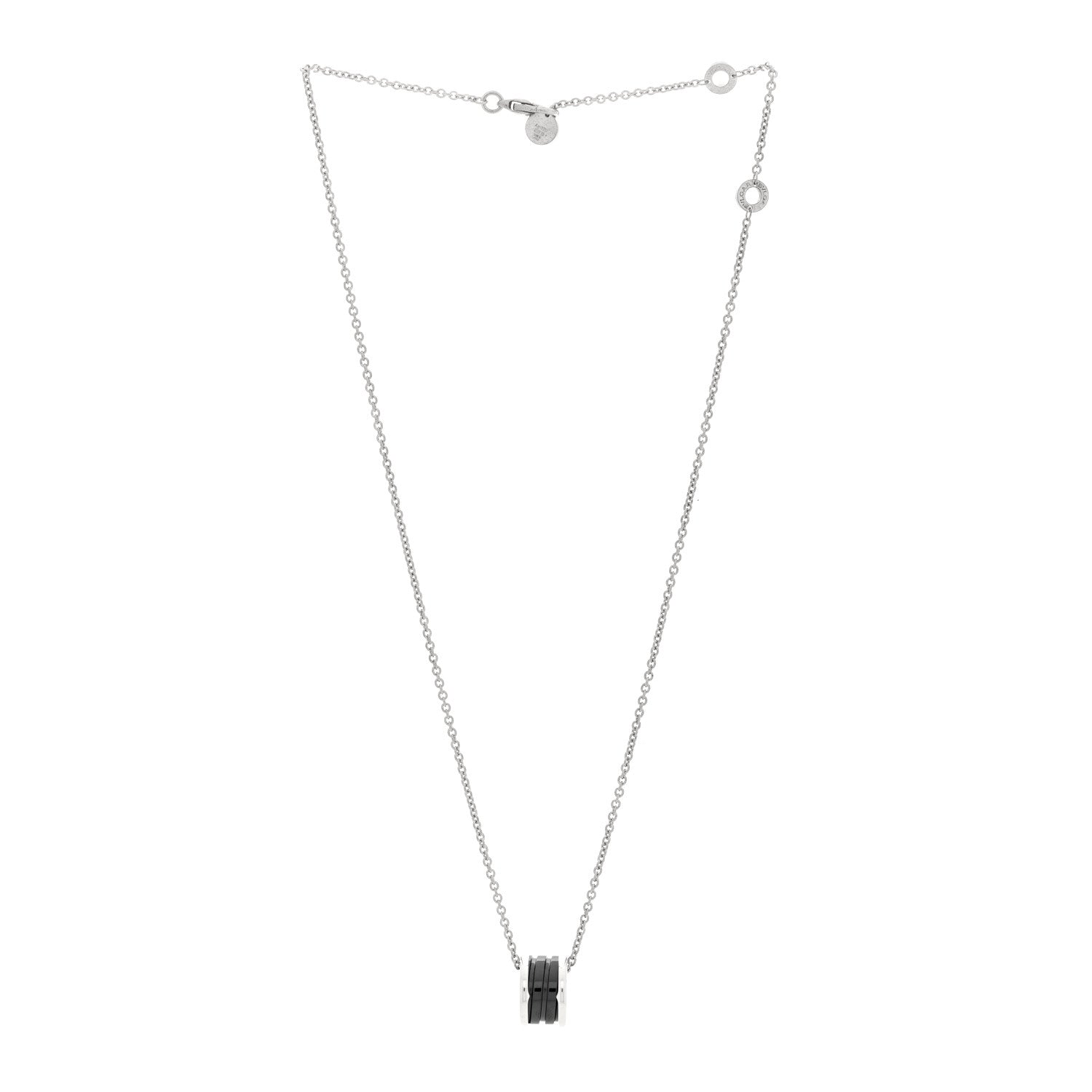 Bulgari Sterling Silver Ceramic Save The Children Pendant Necklace 3 of 5