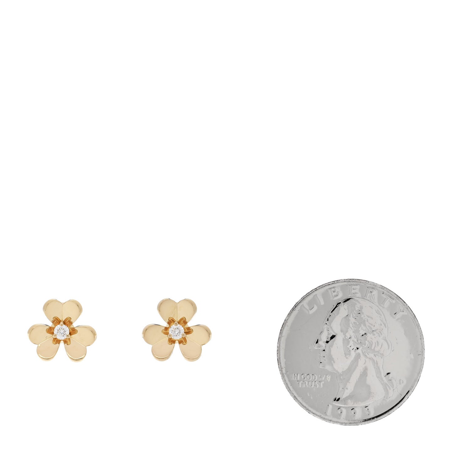 18K Yellow Gold Diamond Mini Frivole Earrings