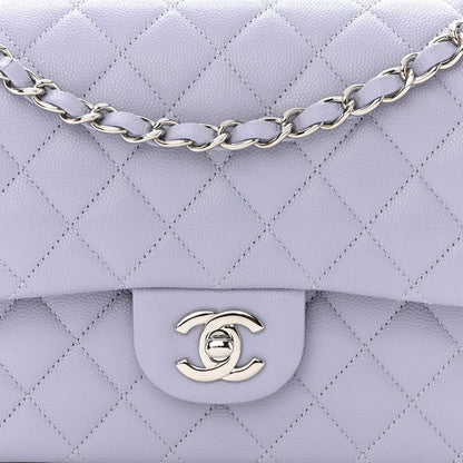 Chanel Caviar Quilted Medium Double Flap Light Purple 8 of 11