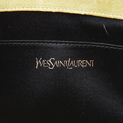 Saint Laurent Patent Calfskin Monogram Large Belle De Jour Clutch Yellow 6 of 7