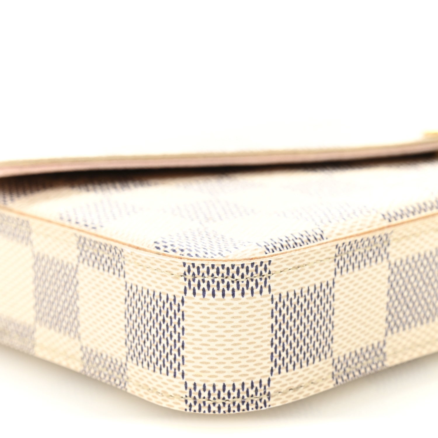 Louis Vuitton Damier Azur Pochette Felicie Chain Wallet Rose Ballerine 10 of 11
