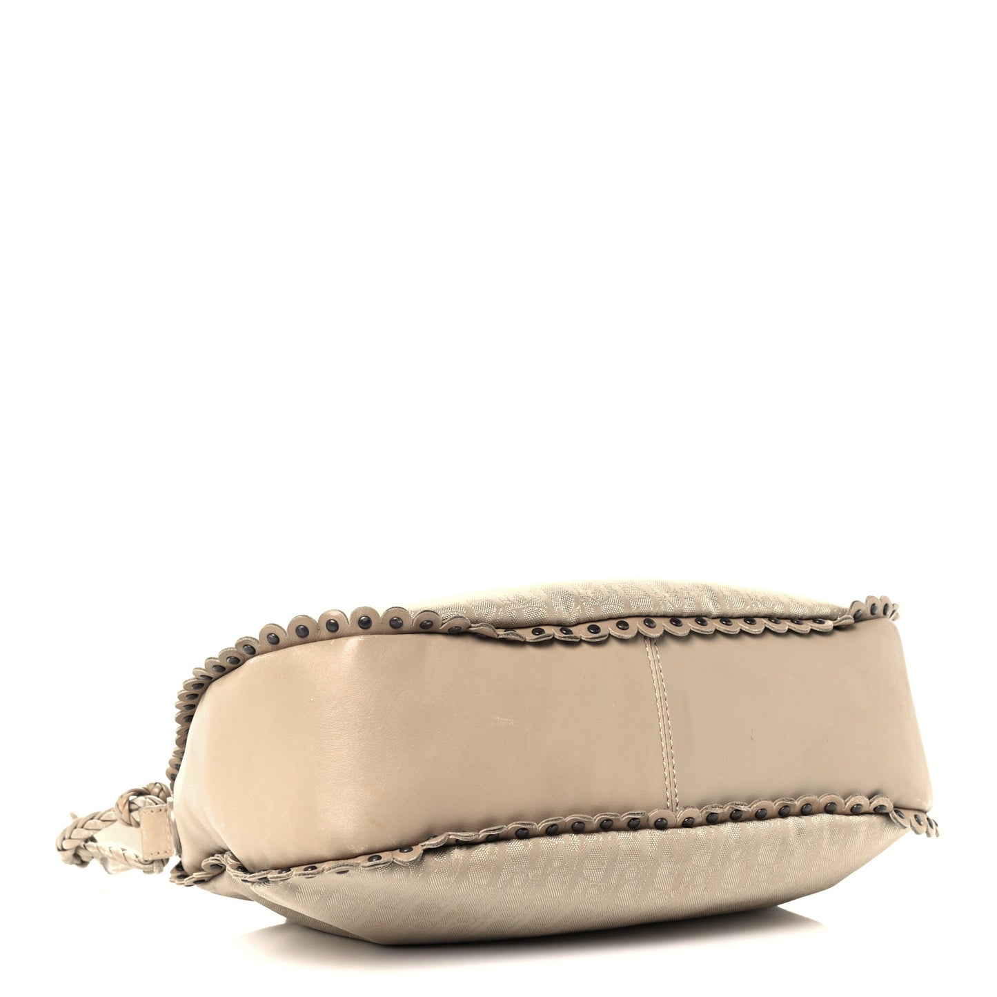 Monogram Braided Hobo Beige