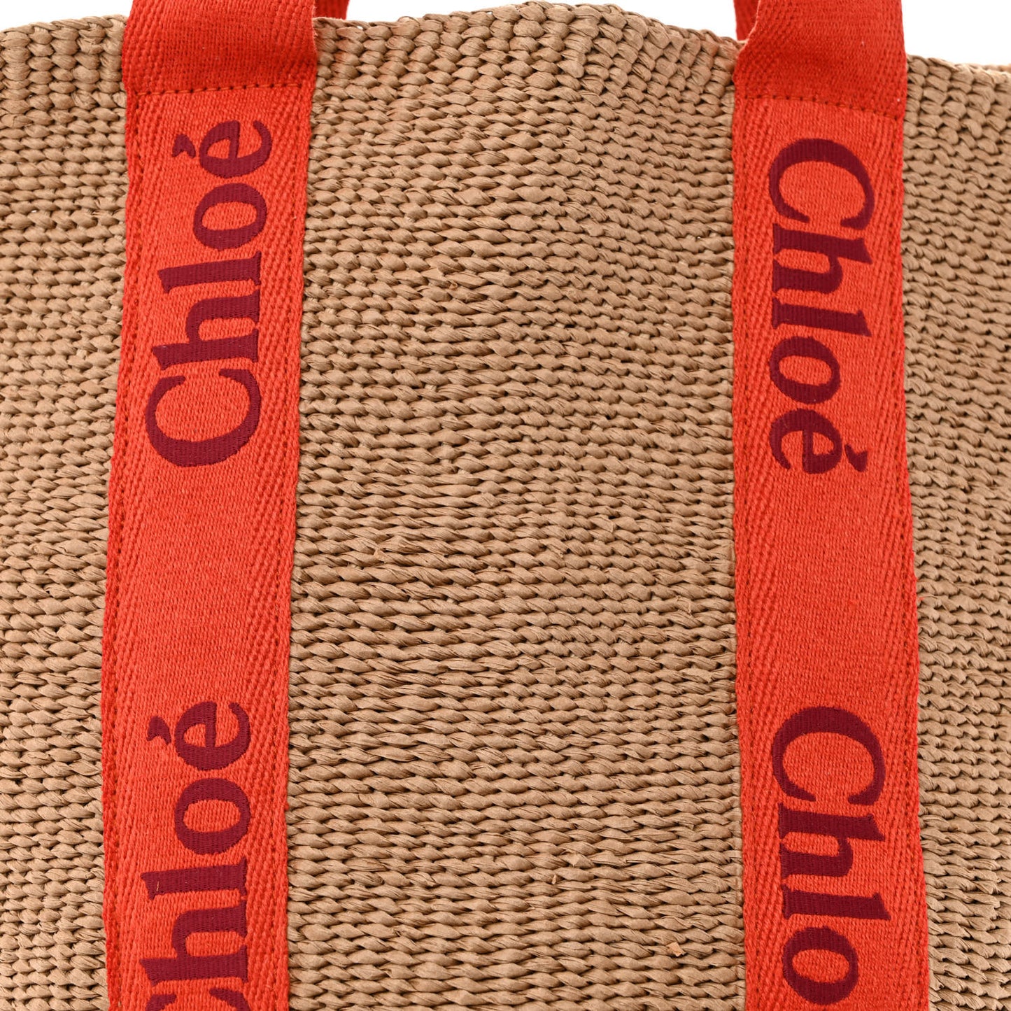 Raffia Woody Tote Orange