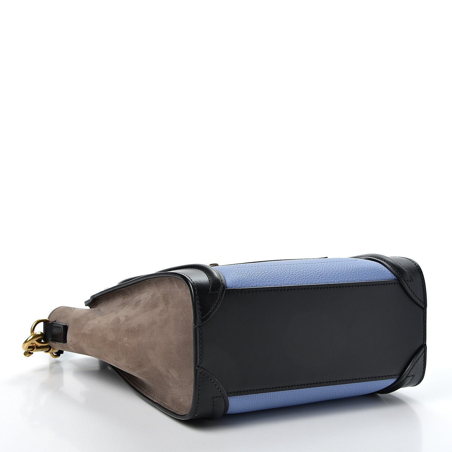 Celine Nubuck Smooth Calfskin Nano Tri-Color Luggage Porcelain 3 of 8