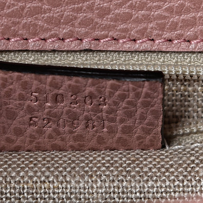 Gucci Dollar Calfskin Interlocking G Shoulder Bag Soft Pink 7 of 11