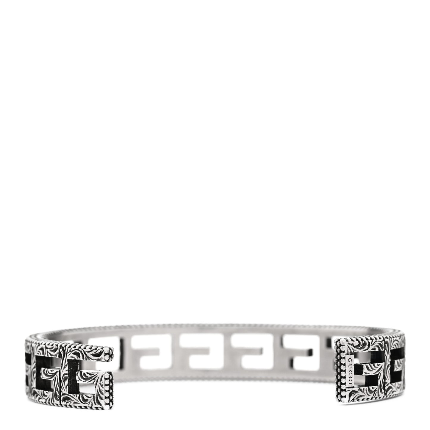 Sterling Silver Square G Motif Cuff Bracelet