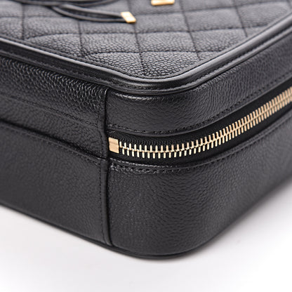 Chanel Caviar Quilted Medium CC Filigree Vanity Case Black 10 of 12