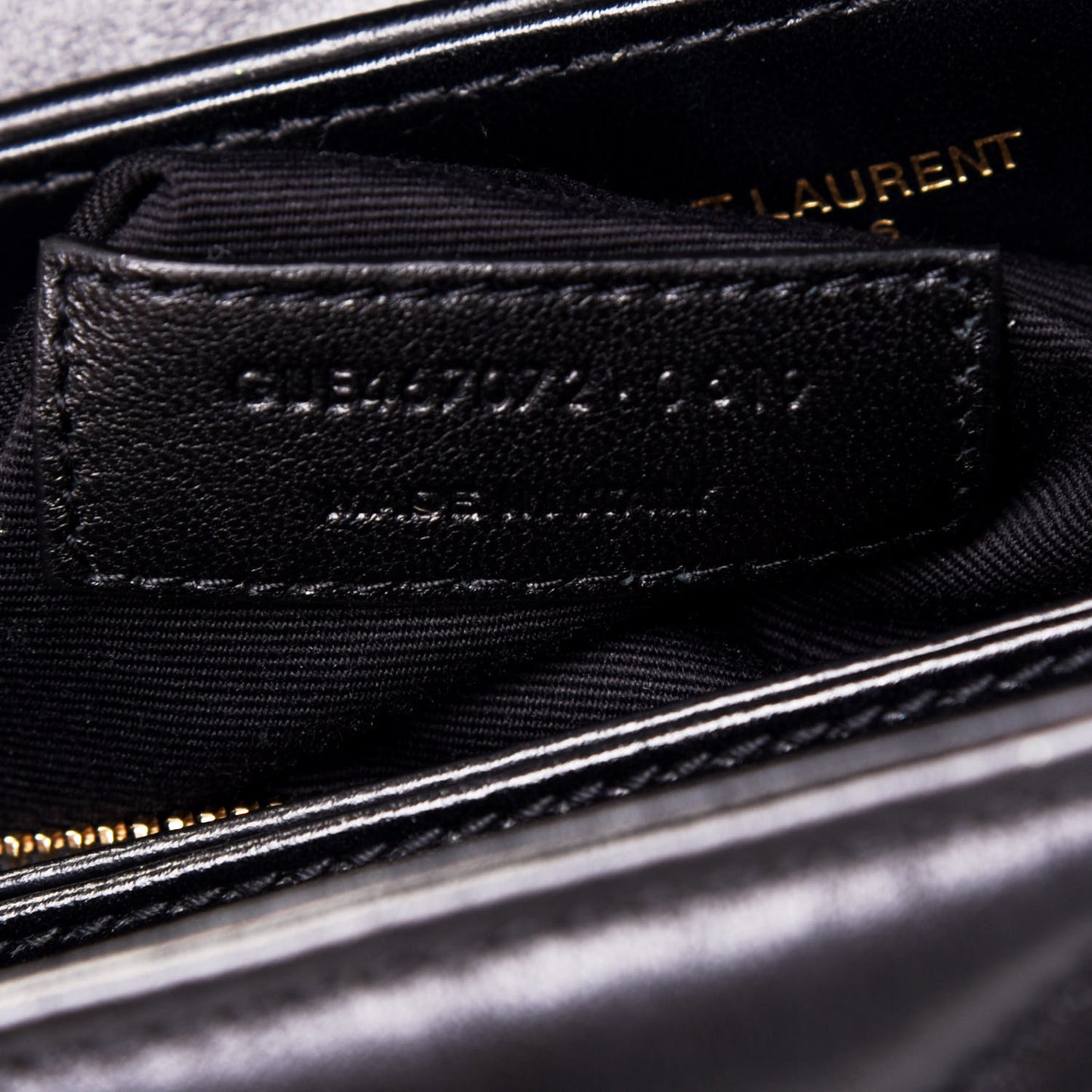 Calfskin Y Quilted Monogram Toy Loulou Crossbody Bag Black