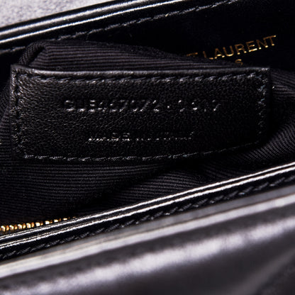 Saint Laurent Calfskin Y Quilted Monogram Toy Loulou Crossbody Bag Black 10 of 17