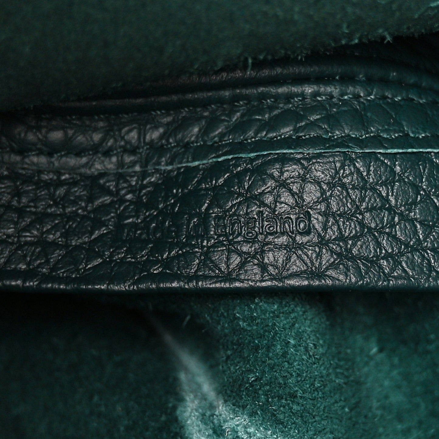 Calfskin Heavy Grain Portobello Tote Green