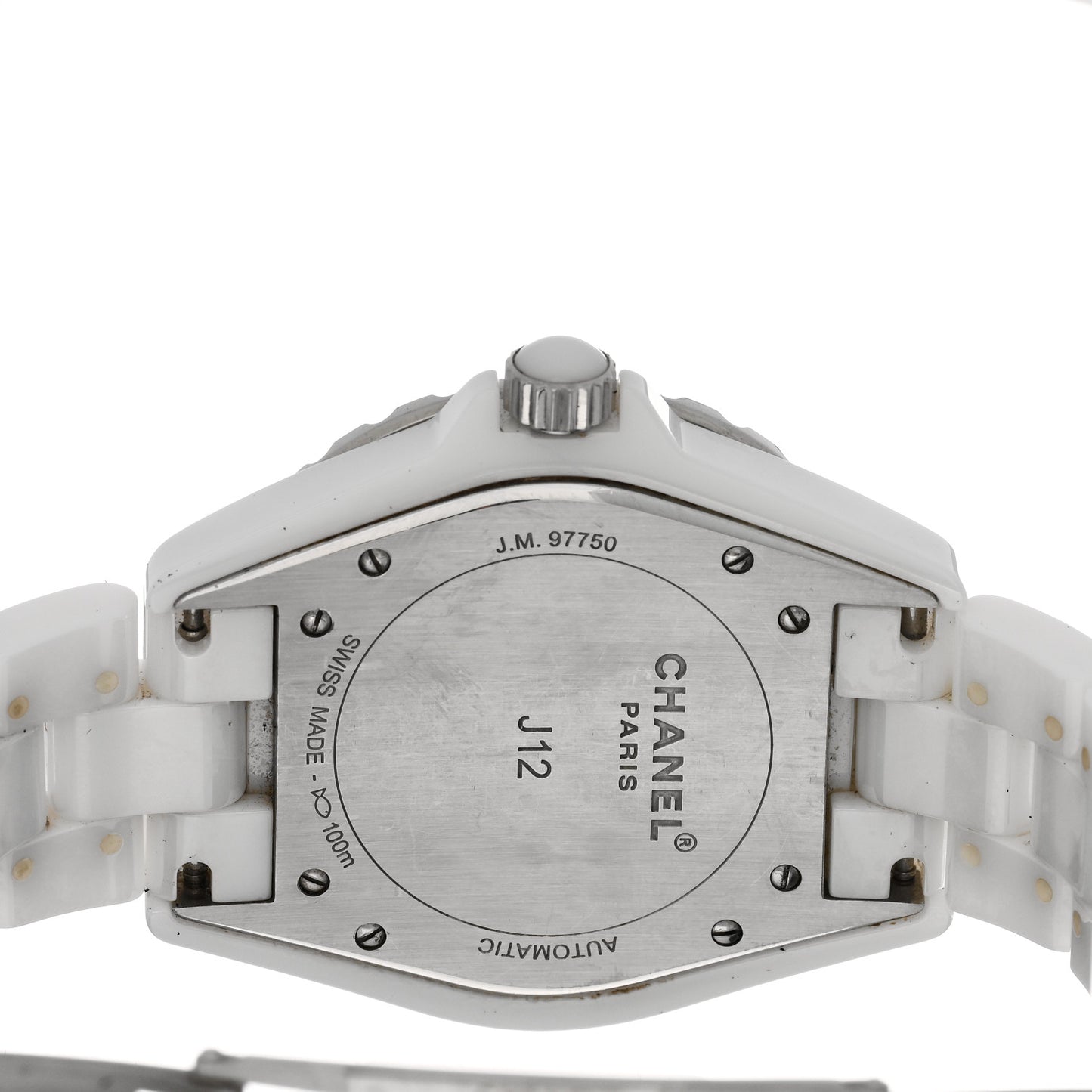 Stainless Steel Ceramic Diamond Pink Sapphire 42mm J12 Automatic Watch White
