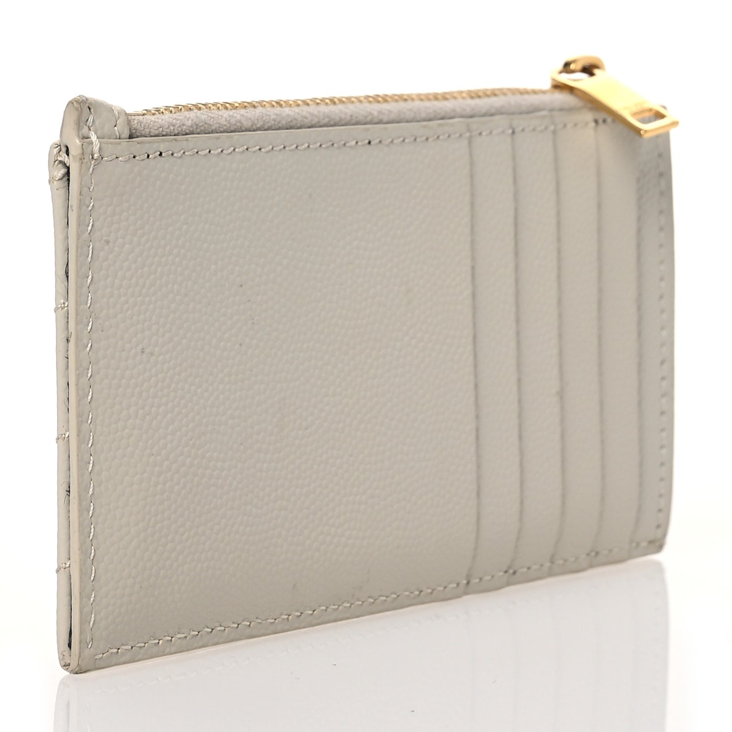 Monogram Grain de Poudre 5 Fragments Zip Pouch Card Holder Blanc Vintage