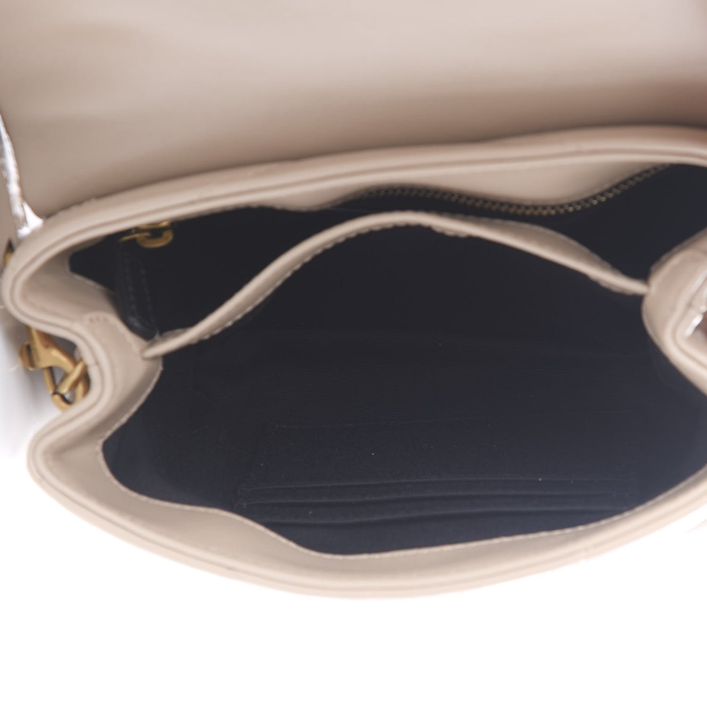 Calfskin Y Quilted Monogram Toy Loulou Crossbody Bag Dark Beige