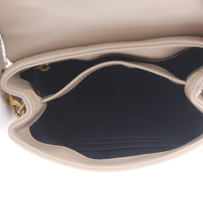 Saint Laurent Calfskin Y Quilted Monogram Toy Loulou Crossbody Bag Dark Beige 4 of 11