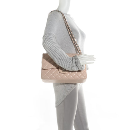 Chanel Caviar Quilted Jumbo Double Flap Light Pink 2 of 8