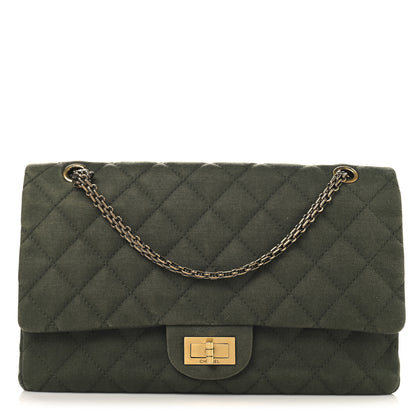 Chanel Canvas Quilted 2.55 Reissue 227 Flap Green 1 of 14
