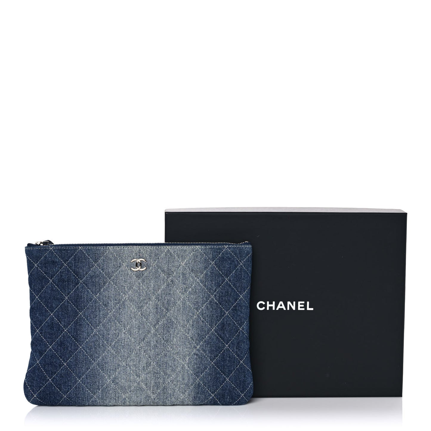 Denim Pocket Medium Cosmetic Case Blue