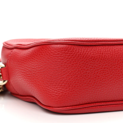 Gucci Pebbled Calfskin Small Soho Disco Bag Vibrant Red 9 of 12