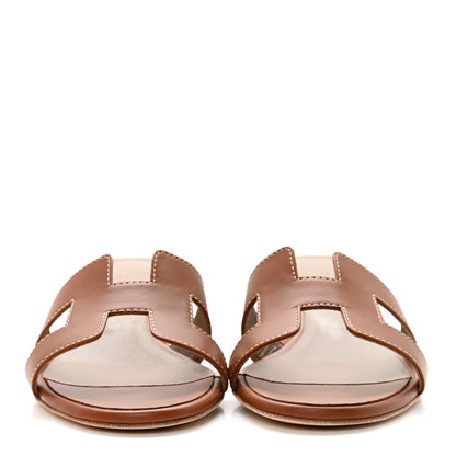 Hermes Calfskin Oasis Sandals 36 Gold 2 of 9