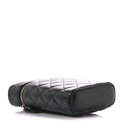 Chanel Caviar Quilted Phone Holder With Chain Black 4 of 10