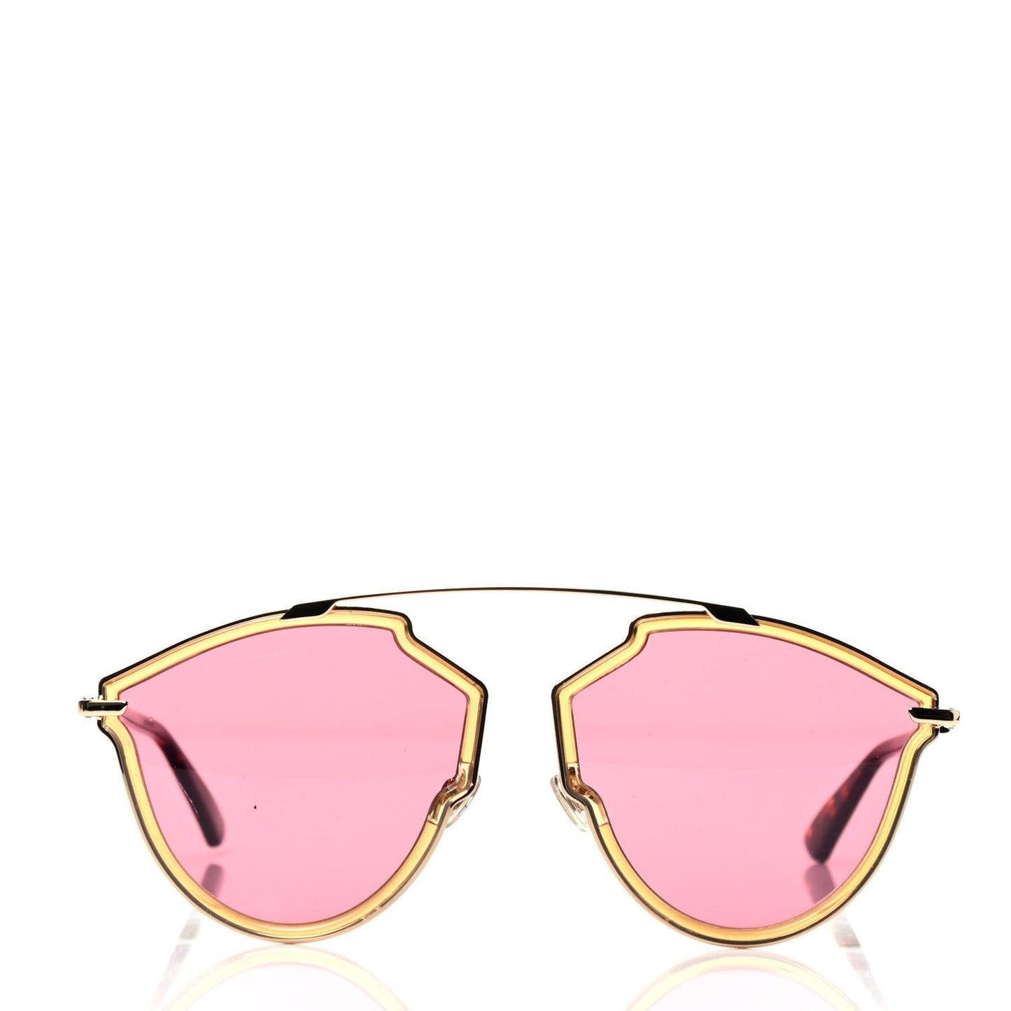 So Real Rise Sunglasses Yellow Gold Pink Havana
