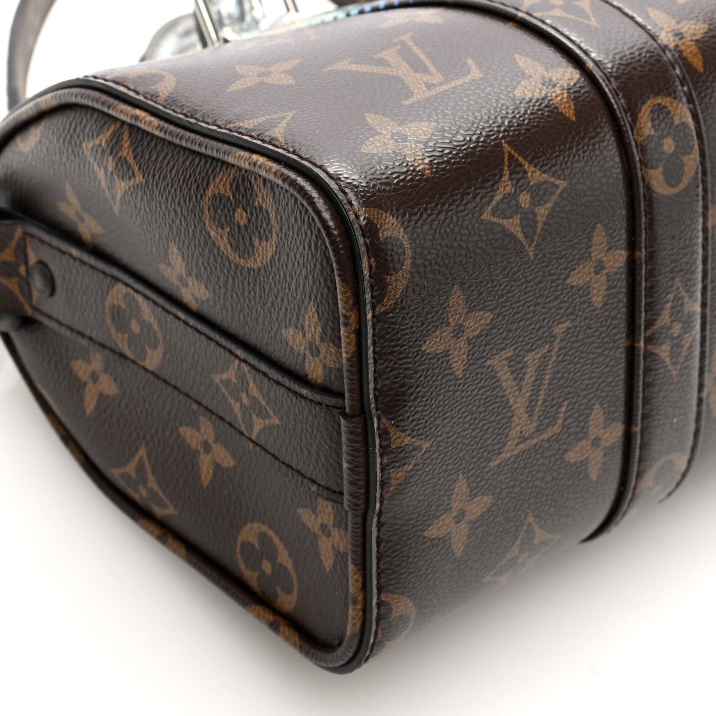 Metallic Monogram Portrait Keepall Bandouliere 25 Brown