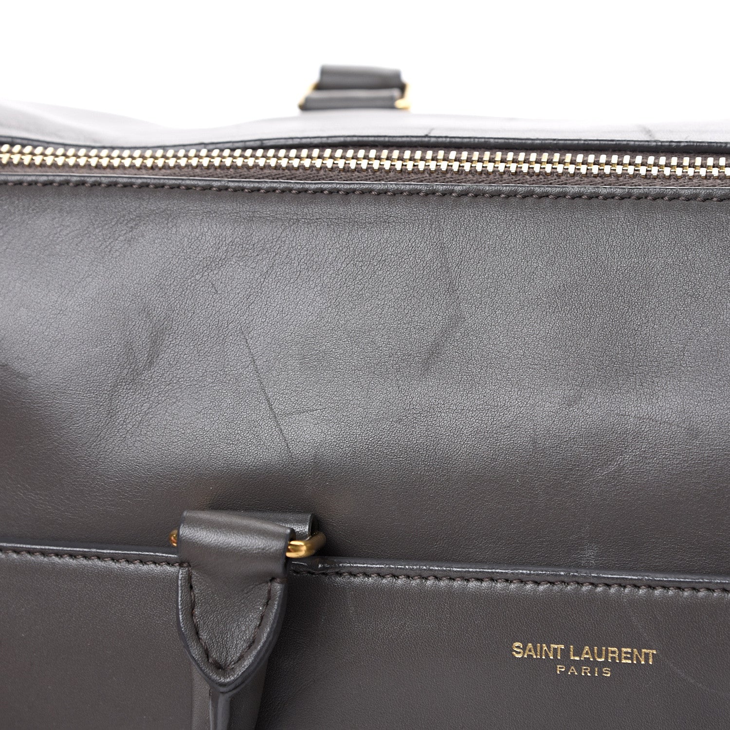 Saint Laurent Calfskin Classic Duffle 6 Earth 17 of 23