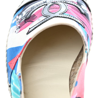 Chanel Fabric Patent CC Espadrilles Multicolor 38 Black 11 of 12
