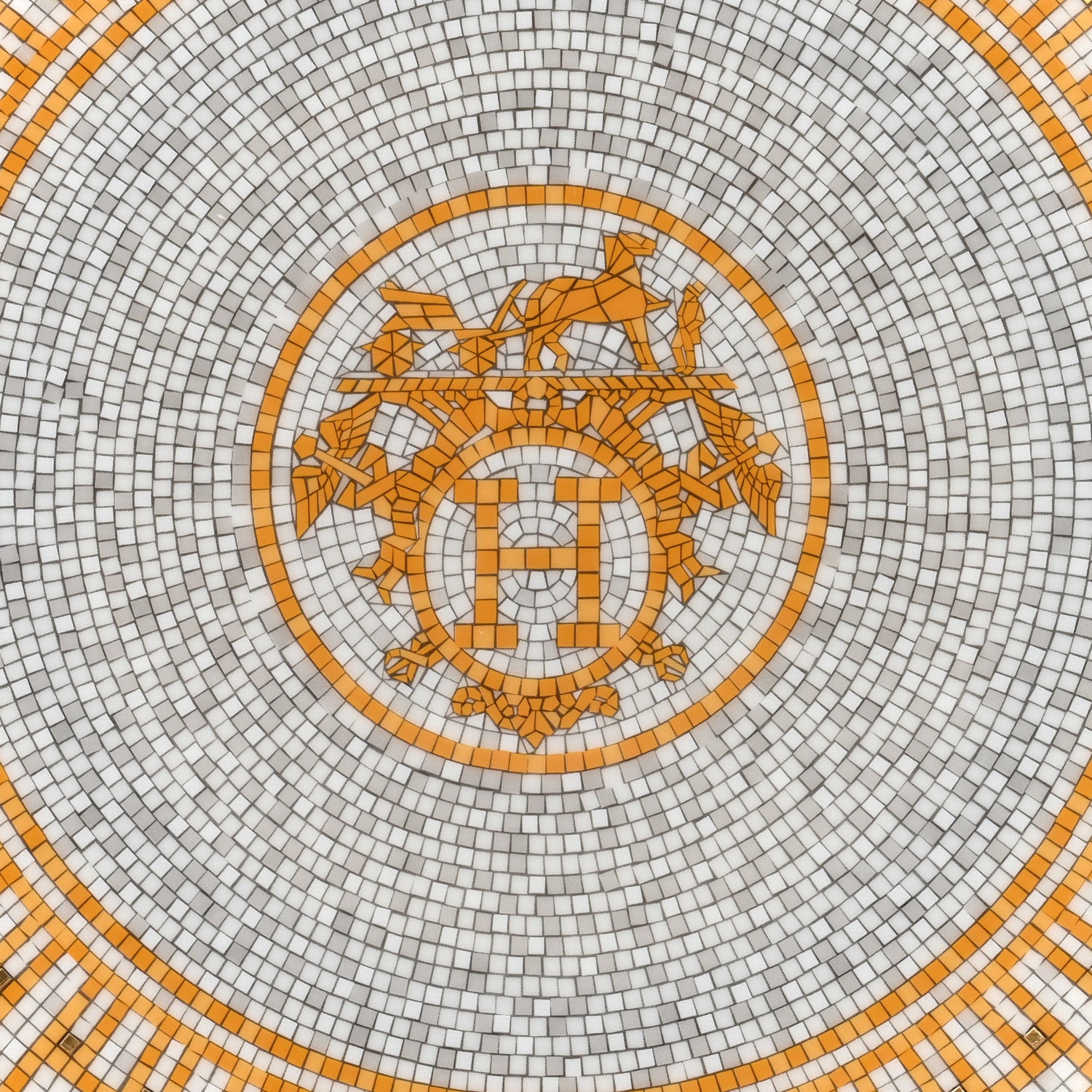 Hermes Porcelain Mosaique au 24 Dessert Plate 8.3 6 of 7