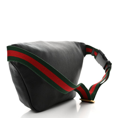 Gucci Grained Calfskin Logo Belt Bag Black 3 of 12