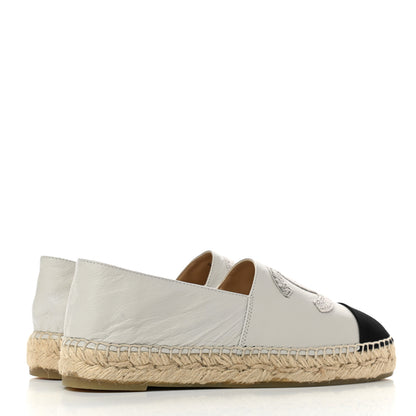 Chanel Lambskin Grosgrain CC Espadrilles 36 Grey 4 of 9